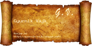 Gyurnik Vajk névjegykártya